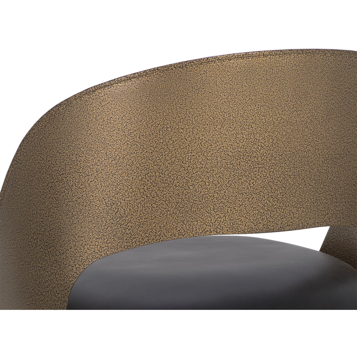 Dezirae 37 inch Antique Brass / Charcoal Black Leather Counter Stool